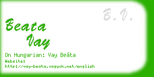 beata vay business card